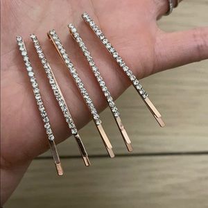 Pack of 12 Rose Gold Hair Clips